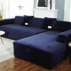 Velvet Plush L Shaped Sofa Cover For Living Room Elastic Furniture Couch Slipcover