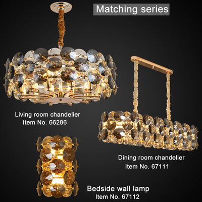 Oval design crystal chandelier for dining room luxury kitchen island hanging light fixture modern home