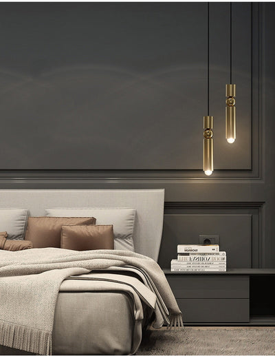 Modern single-light dining room bedroom living room led pendant light gold pendant lamp kitchen island bar